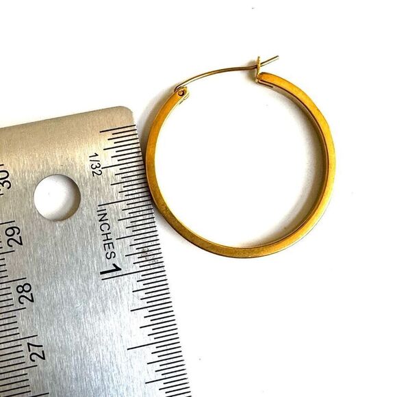 Gold plated  hoop earrings - Picture 8 of 8